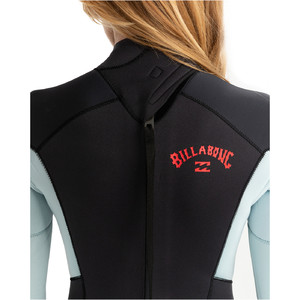 2022 Billabong Womens Launch 4/3mm Back Zip Wetsuit F44G94 - Grey